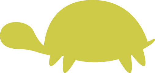 Turtle shape flat icon Marine animal silhouette