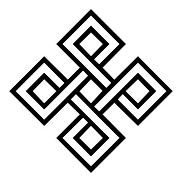 Angular bowen knot symbol icon