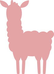 Sheep shape flat icon Marine animal silhouette