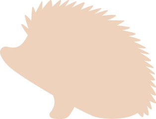 Hedgehog shape flat icon Cartoon animal silhouette