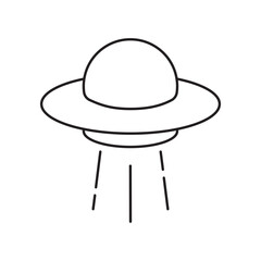 ufo icon outline vector hd