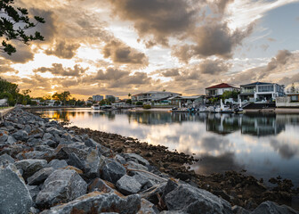 Biggera Waters - Sunset over the river
