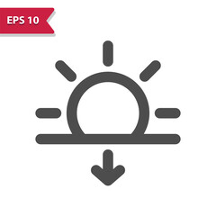 Sun Icon - Weather, Sunset, Sundown