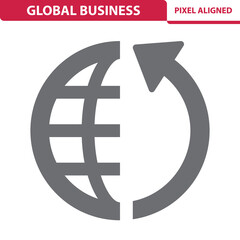 Global Business Icon. Travel, around the world