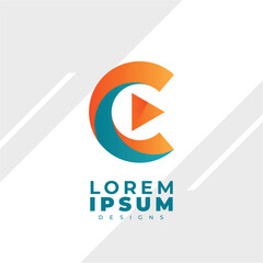 Logo Gradation letter Alphabet C, Modern Design for Company