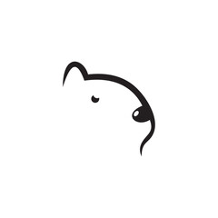 beaver face animal logo icon - obrazy, fototapety, plakaty