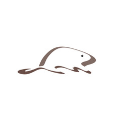 beaver stylized logo icon design © Blasko Rizov