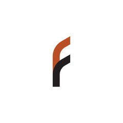 f logo letter icon vector