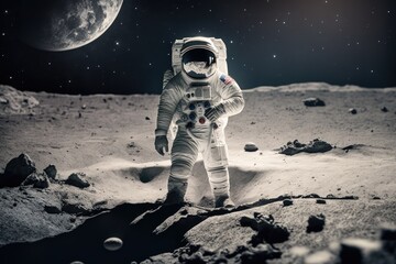 astronaut on the moon made with generated ai
