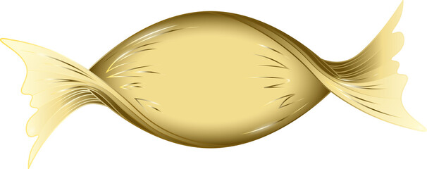 Isolated wrapped candy on a white background.