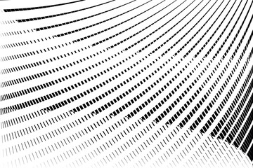abstract halftone lines background, geometric dynamic pattern, vector black and white texture