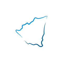 nicaragua map vector logo icon
