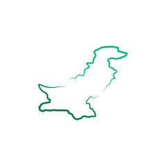 pakistan map vector logo icon