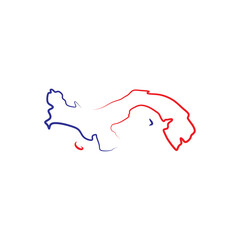 panama map vector logo icon
