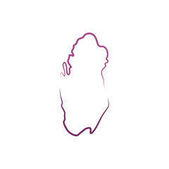 qatar map logo vector icon