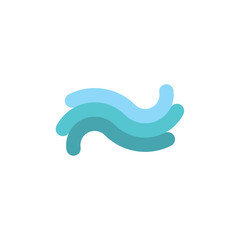 river water wave logo icon vector