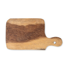 Handmade wooden cutting board isolated over white background