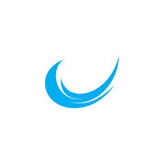 Fototapeta na wymiar stylized ocean water wave logo icon
