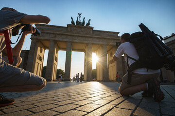 Fotografen am Brandenburger Tor in Berlin