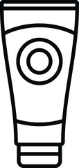 Sunscreen tube icon outline vector. Water park. Family indoor