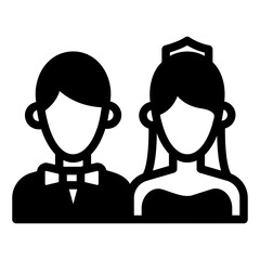 wedding couple glyph icon