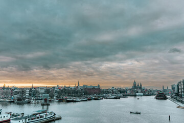 Fototapeta premium Ausblick auf Amsterdam