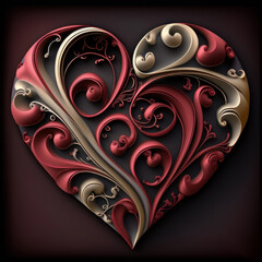 heart on black
