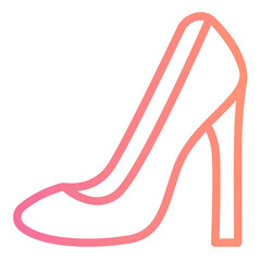 high heels gradient icon