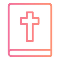 Fototapeta premium bible gradient icon