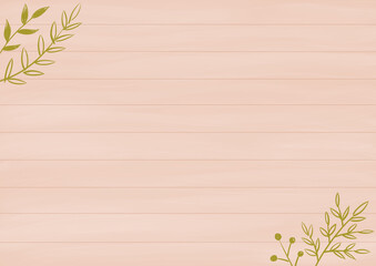 Obraz premium 葉っぱの背景 木目の背景 葉 木目 フレーム