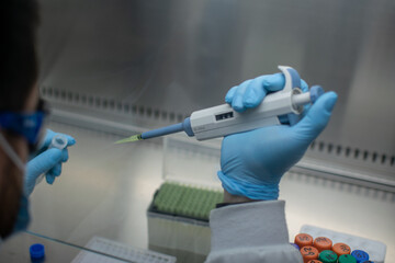 work in science laboratory