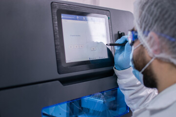 work in science laboratory