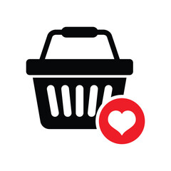 Shopping basket icon vector design template