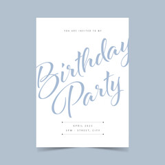 Invitation for birthday party in rustic style. Greenery Watercolor Floral template card design.