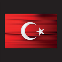 Obraz premium Flag of Turkey on black background. Pray for Turkiye