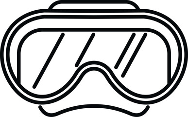 Dive mask icon outline vector. Aqua pool. Summer aquatic