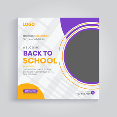 Back to School Social Media instagram Post Template
