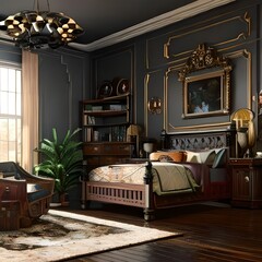 Cosy room. Made with Generative AI.
