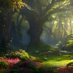 Cosy forest. Made with Generative AI.