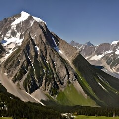 A valley, with mountains in the background, mady by Generative AI