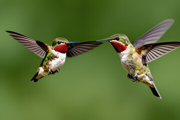 hummingbird flying outdoors