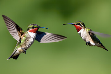 hummingbird flying outdoors