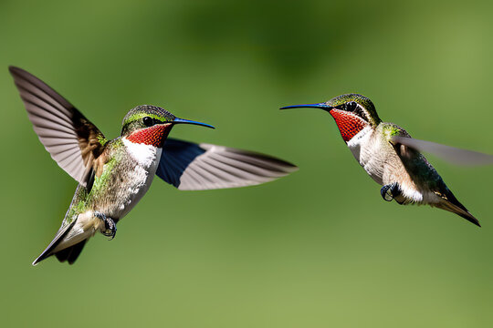 hummingbird flying outdoors