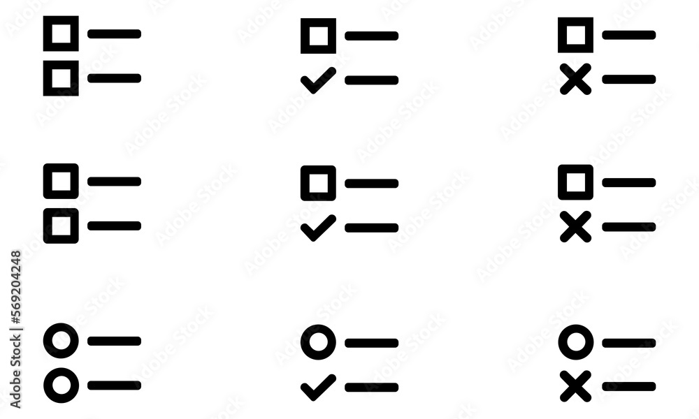 Poster checklist icon flat design check mark in the list vector illustration eps10