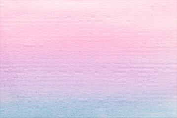 Pink, purple and blue watercolor paint on paper background.