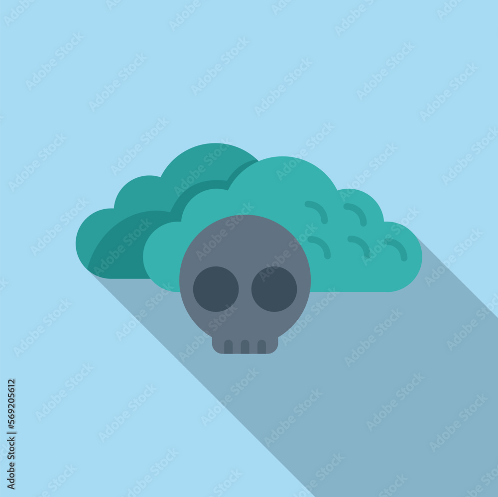 Aufkleber malware cloud data icon flat vector. virus error. threat report
