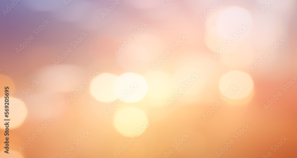 Wall mural blur red leaves with bokeh abstract background