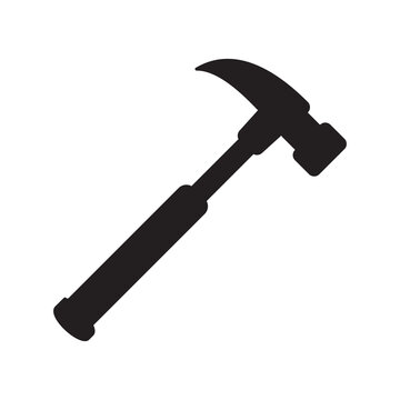 black hammer silhouette on white background clip art preview