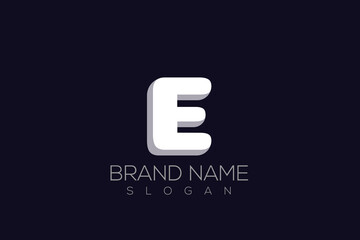 3D E Logo Vector | 3D Letter E Logo Design

