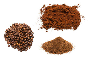 Instant coffee isolated on a background.